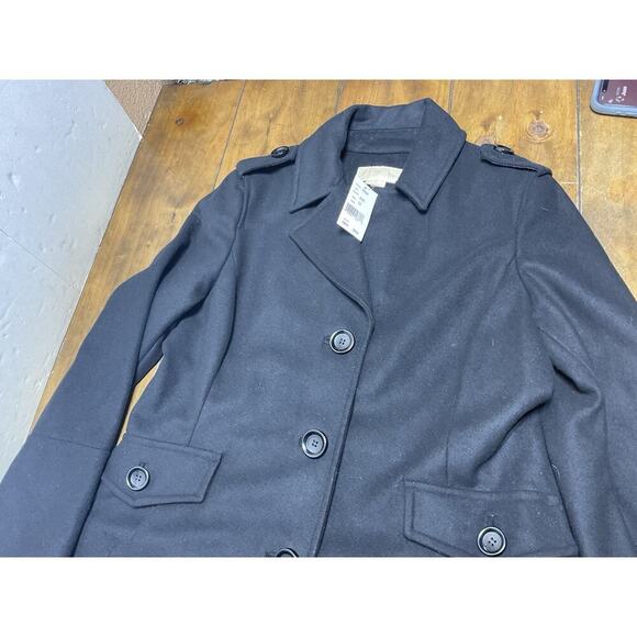 Michael Kors Women's Size 12 Wool Lined Black Pea Coat NWT - Picture 6 of 14